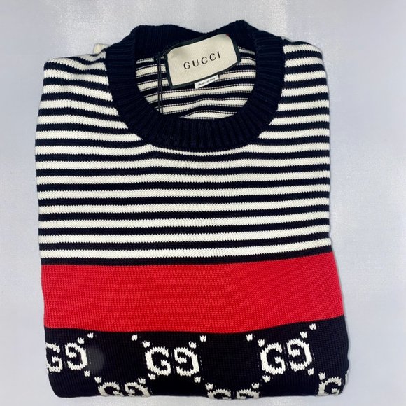 Gucci GG Supreme Striped Knit Sweater NEW WITH TAGS - Picture 3 of 6